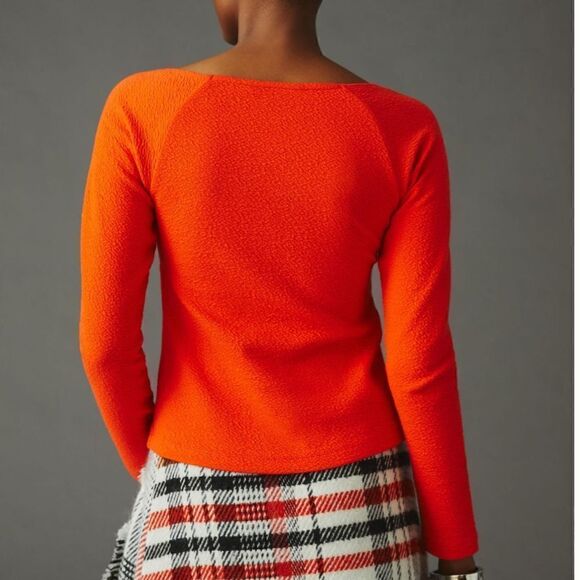 NWOT Anthropologie Maeve Red Crepe Sweetheart Top Small - Picture 4 of 8